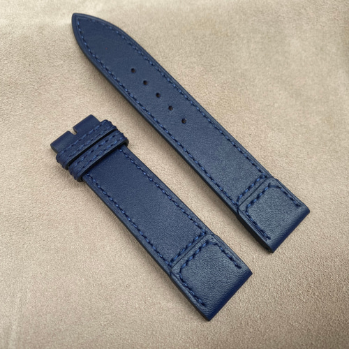 JLC レベルソ トリビュート レザー ストラップ ブルー カーフスキン