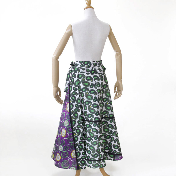 カンガの巻きスカート｜アフリカ布スカート ロングスカート アフリカンプリント 四つ目スカート/生成り/三河木綿 刺し子織 N1666961819(12870円)