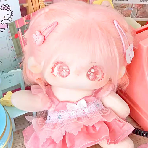 自作ぬいぐるみ・ピンクの女の子 Amazon.co.jp: 《20cm な激可愛い着せ替えぬいぐるみ《ピンク髪