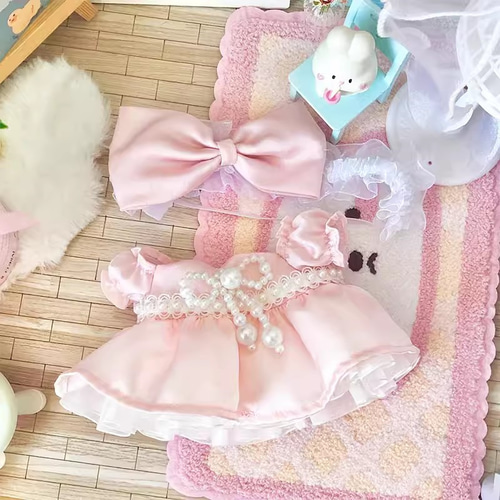 20cm ぬい服 着せ替え チェック ドレス 全身セット ピンク お姫様z2 楽天市場】ぬいぐるみ 服 20cm 着せ替え衣装 ワンピース 可愛い