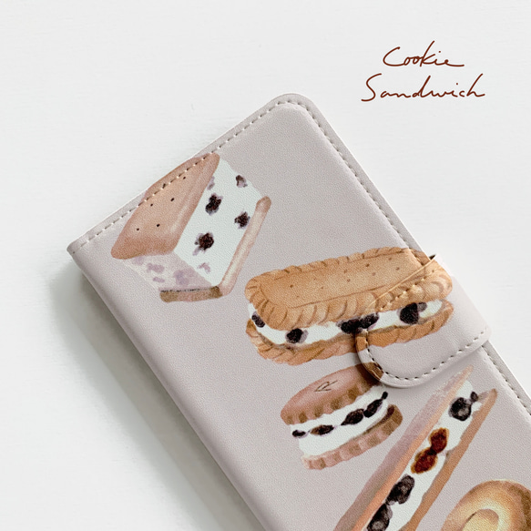【Cookie Sandwich】手帳型スマホケース 5枚目の画像