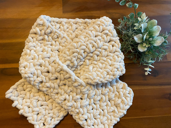 リボンマフラー＋ニット ☆送料・関税込☆pincunomaru☆Ribbon Muffler☆ (マフラー