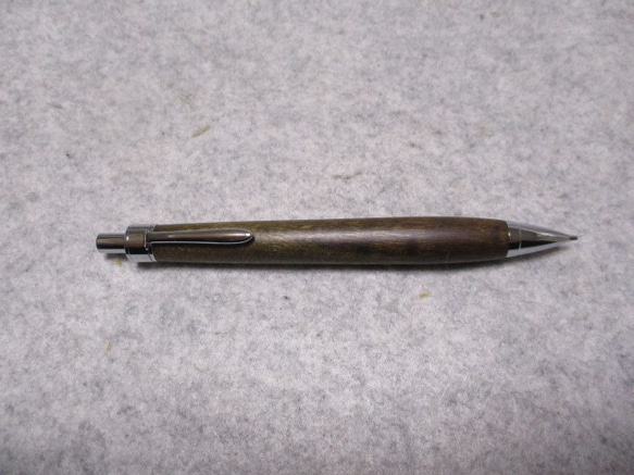【★安心の定価販売★】 神代沙沈金絲楠木 玉杢 木軸シャープ キヌカオイル仕上げ 筆記具