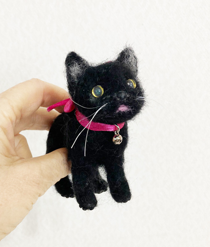 確認用】黒猫さん✽羊毛フェルト