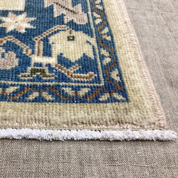 手織りトルコ絨毯 106x53cm ヴィンテージラグ 6枚目の画像