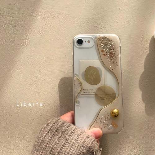 名入れ♡天然シェル✨貝殻 装飾ライン グリッター イニシャル