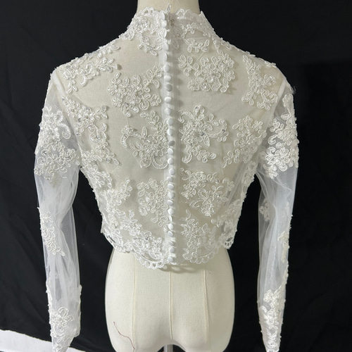 人気上昇！ボレロ 美しいレース キラキラスパンコール トップス 長袖  