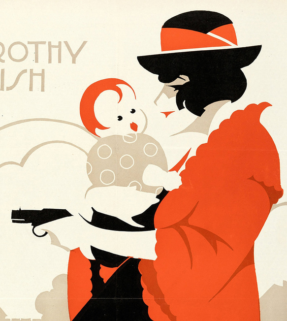 【NO.545】銃と赤ちゃんイラストアートポスター☆ロックファンキーレトロおしゃれA5A4A3A2A1B5B4B3B2 3枚目の画像