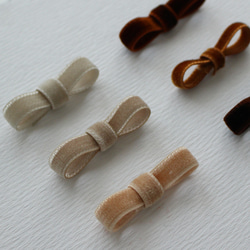 ベロアリボン【日本製/両面】3・6・9・12・18・24・36・48mm幅★CO6900ベルベット/293グレージュ 9枚目の画像