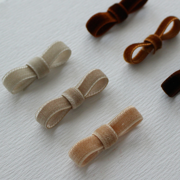 ベロアリボン【日本製/両面】3・6・9・12・18・24・36・48mm幅★CO6900ベルベット/293グレージュ 9枚目の画像