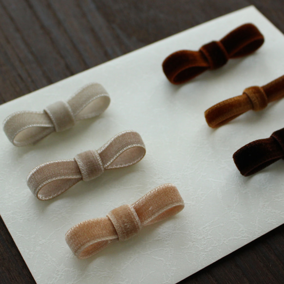 ベロアリボン【日本製/両面】3・6・9・12・18・24・36・48mm幅★CO6900ベルベット/293グレージュ 10枚目の画像