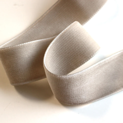 ベロアリボン【日本製/両面】3・6・9・12・18・24・36・48mm幅★CO6900ベルベット/293グレージュ 6枚目の画像