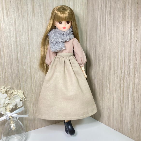 お歳暮 リカちゃん服 ウールスカートコーデ4点セセットno.097 注い 人形