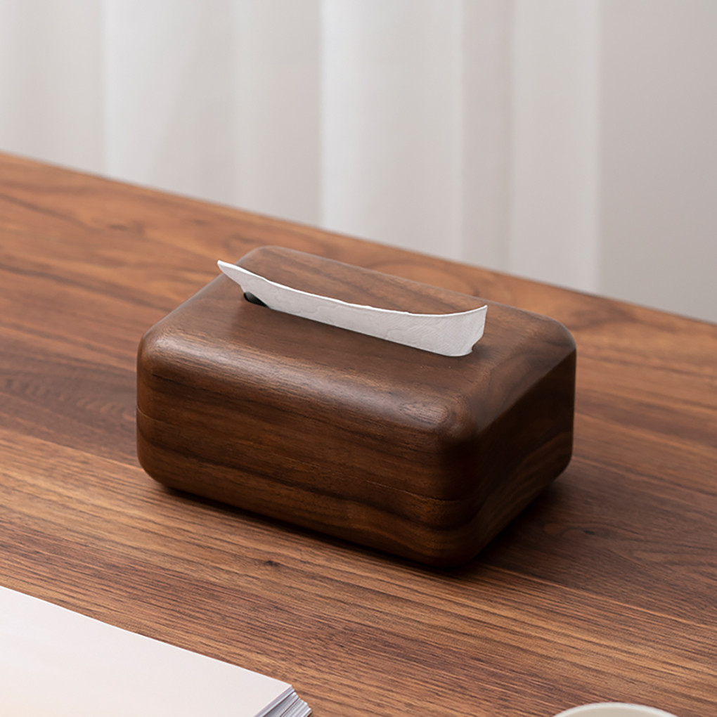 ウォルナット×ブナ無垢材 木製ティッシュケース　ティッシュボックス　インテリア雑貨収納