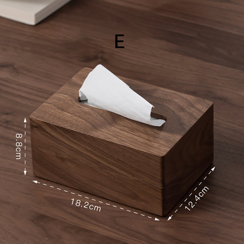 ウォルナット×ブナ無垢材 木製ティッシュケース ティッシュ