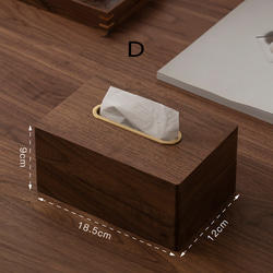 ウォルナット×ブナ無垢材 木製ティッシュケース　ティッシュボックス　インテリア雑貨収納 8枚目の画像