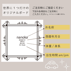 ２枚目30％オフ 命名書 ニューボーンフォト メモリアル 誕生日 born【命名ボードキャンバス正方形】 10枚目の画像