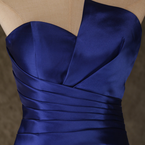 送料無料！パーティードレス ブルー マーメイドライン デザイン感