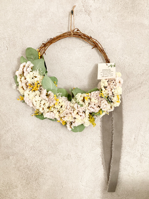 2.スターチスハーフリース スターチスホワイトミックス：ハーフリースM | andbloom