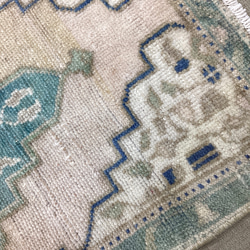 手織りトルコ絨毯 92x47cm ヴィンテージラグ 5枚目の画像