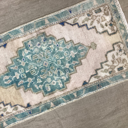 手織りトルコ絨毯 92x47cm ヴィンテージラグ 3枚目の画像