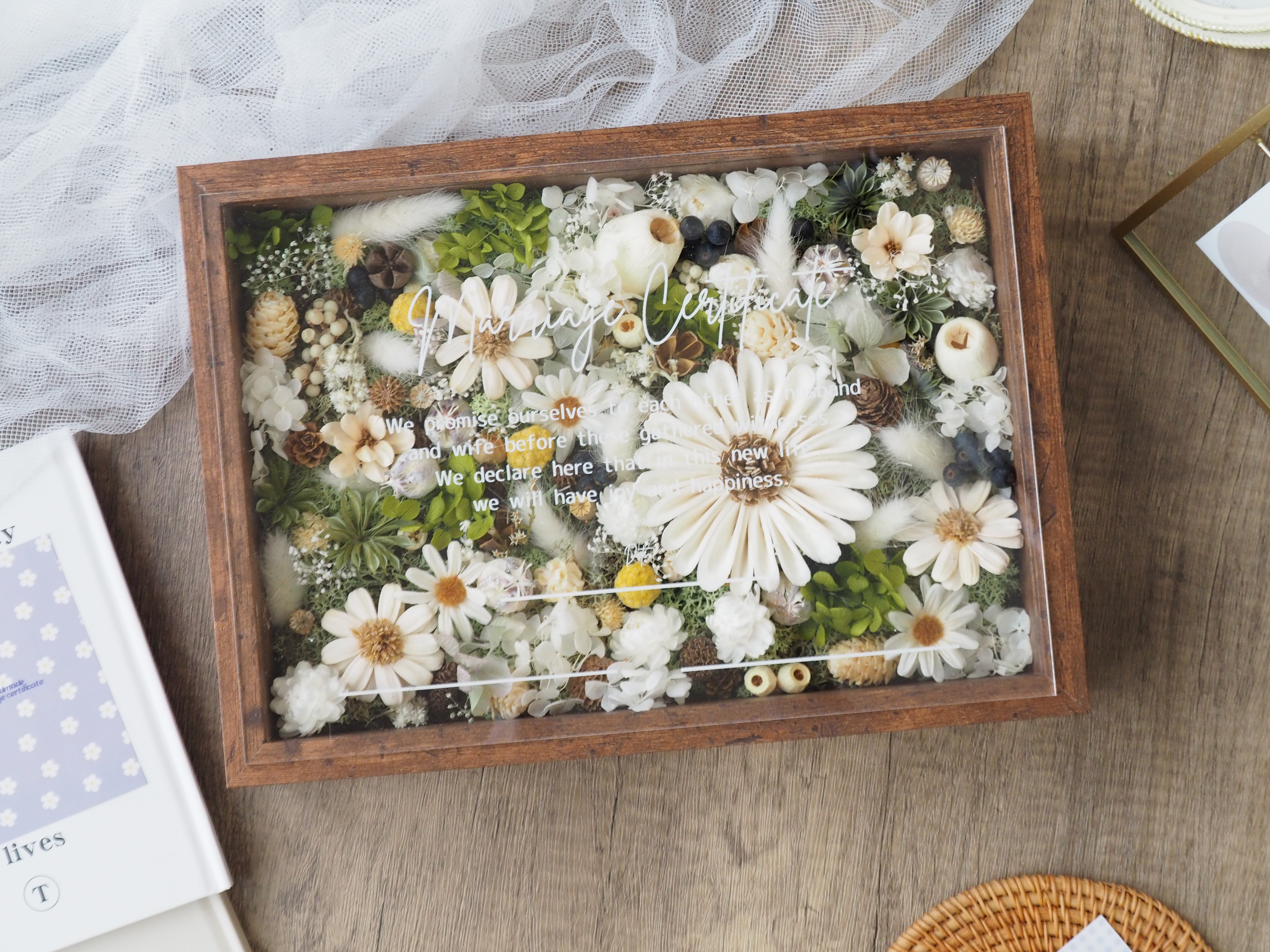 【A4】ゲスト参加型結婚証明書80名〜分✴︎natural gardenA4サイズ