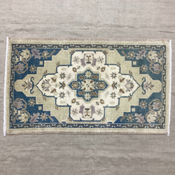 手織りトルコ絨毯 97x57cm ヴィンテージラグ 1枚目の画像