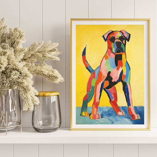 「bitter」｜絵画 原画 抽象画 動物画 犬の絵 イラスト ドローイング ボールペン画 パグ140【ドローイング 原画 絵画 イラスト 犬の絵