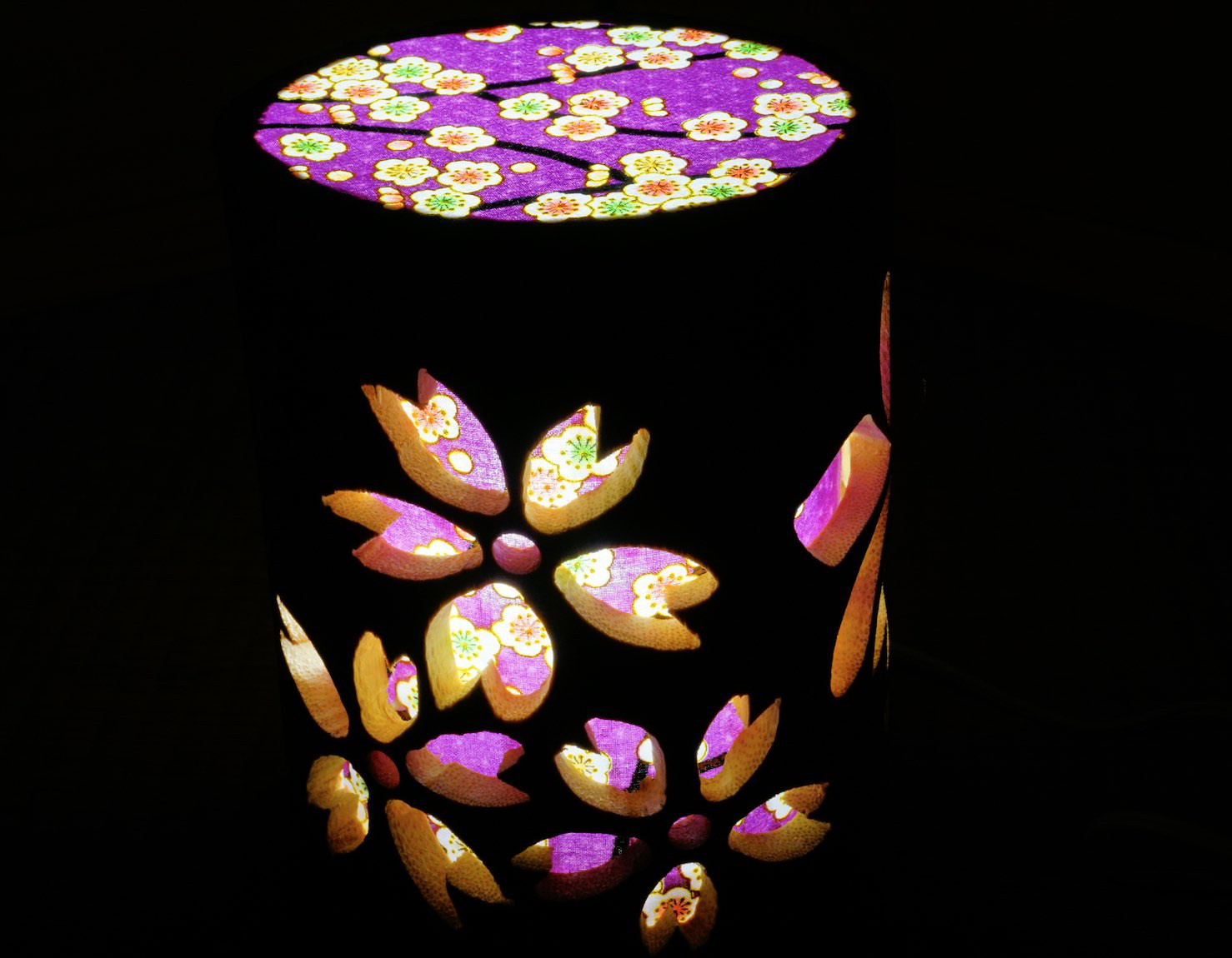 両面彫★竹灯り・竹あかり・竹灯籠　～～ 癒しの灯り　華衣ライン★春華★～～