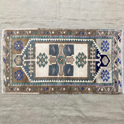 手織りトルコ絨毯 97x53cm ヴィンテージラグ 2枚目の画像