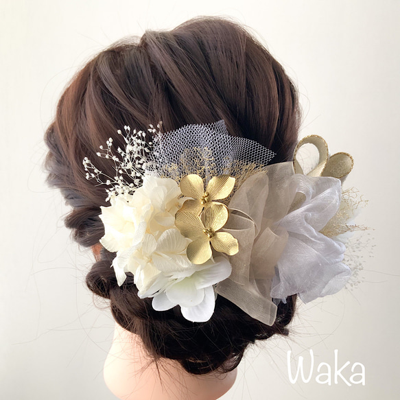 【リボンアレンジ】卒業式・結婚式・成人式・振袖・袴・ヘアアクセサリー・ヘッドパーツパーツ/077 5枚目の画像