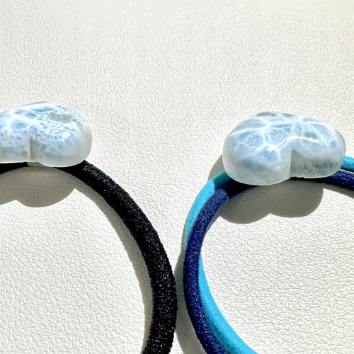 ラリマー ヘアゴム ハート 青紺ゴム ヘアゴム sango 通販 17183100