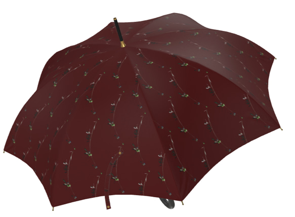 【受注生産】オリーブの錆茶の雨傘　 10枚目の画像