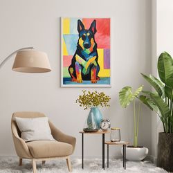 【マイフレンド - ジャーマンシェパード犬 No.1】抽象画 アートポスター 犬の絵 犬の絵画 犬のイラスト 7枚目の画像