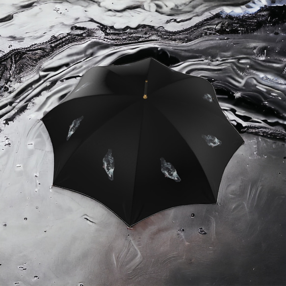 【受注生産】鳩と戯れる雨傘　 7枚目の画像