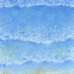 海（パステル画・マット紙付き） 2枚目の画像