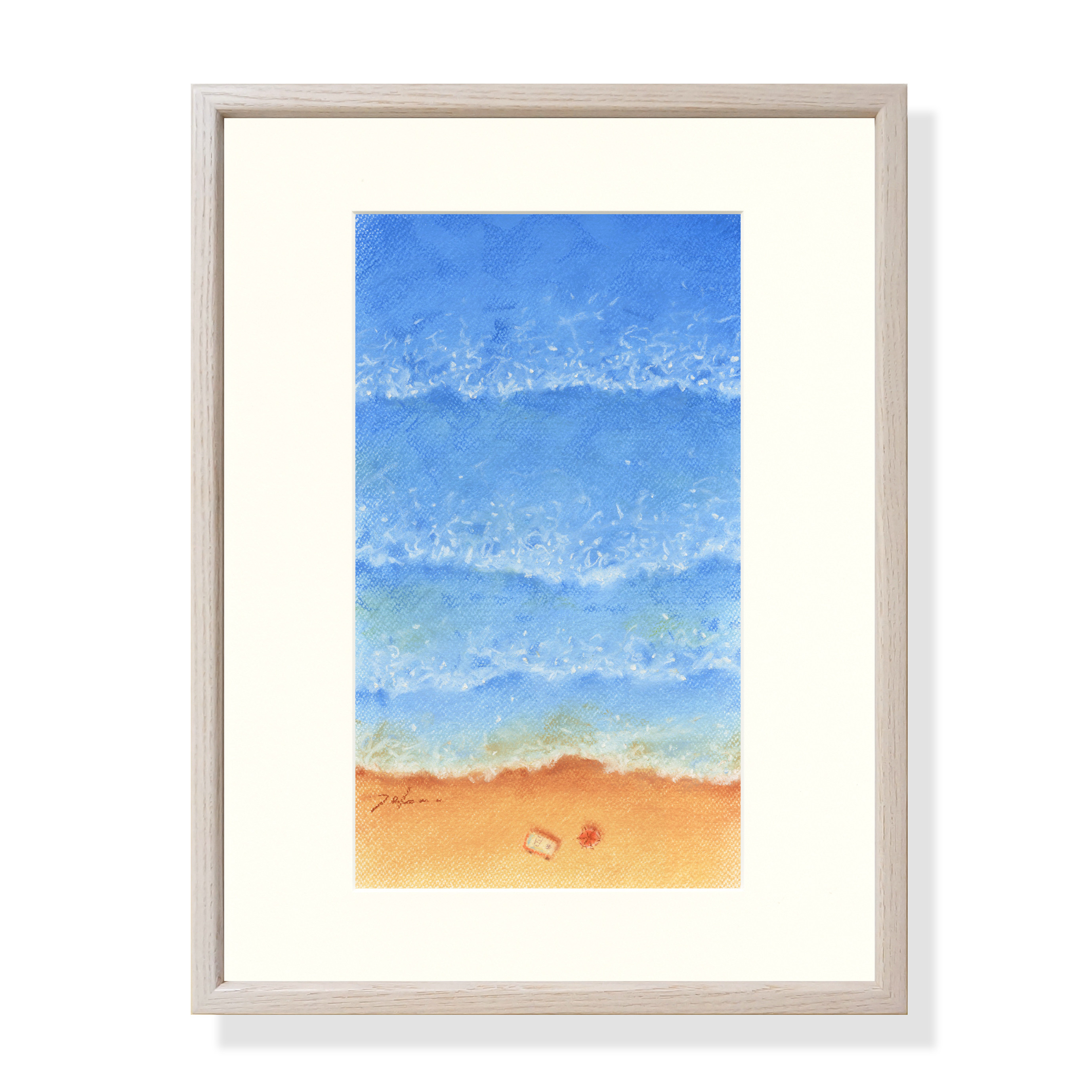 広大な海 パステル画 原画 海と夕陽のパステル画 原画 39.5×27.0 - メルカリ