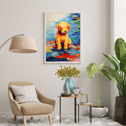【マイフレンド - トイプードル犬 No.6】抽象画 アートポスター 犬の絵 犬の絵画 犬のイラスト 7枚目の画像