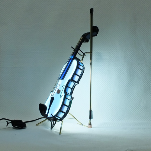 ラファエルブルーのバイオリンLL1（藤色、アジサイ色） ステンドグラス