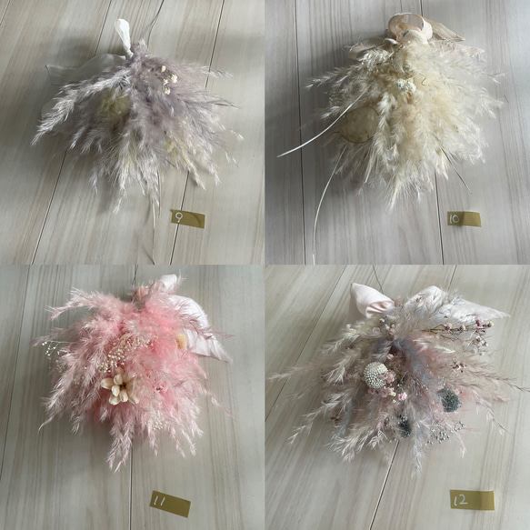 flying wreath " fluffy " フライングリース パンパスグラス ドライフラワーリース 吊り下げリース 4枚目の画像