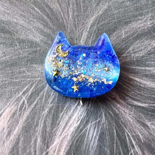そらみね様お取り置き　9/3まで　猫　レジンヘアゴム　ネコ　月夜　ススキ そらみね様お取り置き 9/3まで 猫 レジンヘアゴム ネコ 月夜 ススキ