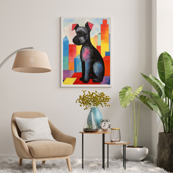 【マイフレンド - シュナウザー犬 No.3】抽象画 アートポスター 犬の絵 犬の絵画 犬のイラスト 7枚目の画像