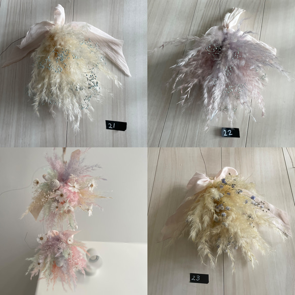 flying wreath " fluffy " フライングリース パンパスグラス ドライフラワーリース 吊り下げリース 8枚目の画像