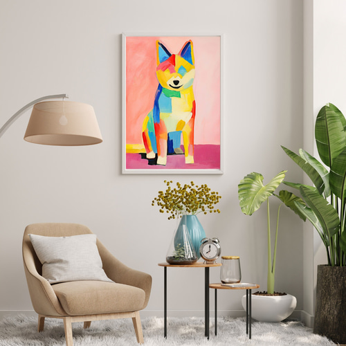 「bitter」｜絵画 原画 抽象画 動物画 犬の絵 イラスト アート bitter」｜絵画 原画 抽象画 動物画 犬の絵 イラスト アート