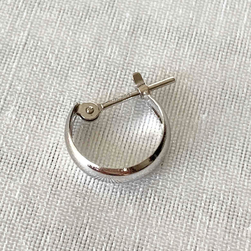 地金＊プラチナ【5×10mm 月甲フープピアス】pt900刻印入 日本製