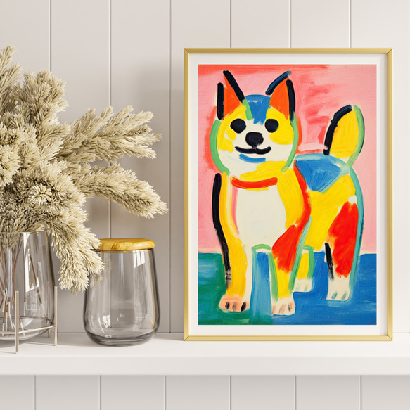 【マイフレンド - 柴犬 No.3】抽象画 アートポスター 犬の絵 犬の絵画 犬のイラスト 8枚目の画像