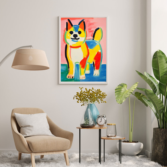 【マイフレンド - 柴犬 No.3】抽象画 アートポスター 犬の絵 犬の絵画 犬のイラスト 7枚目の画像