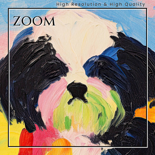 マイフレンド - シーズー犬 No.2】抽象画 アートポスター 犬の絵