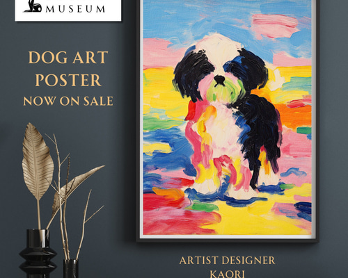 絵画 油絵 犬 シーズ 楽天市場】複製画 新品 額入り 障害者 アート ミニチュア