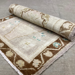 手織りトルコ絨毯 96x51cm ヴィンテージラグ 9枚目の画像